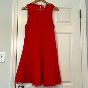 Sleeveless red party dress